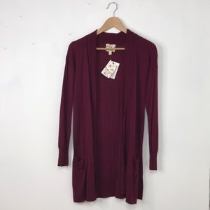 Endless rose maroon cardigan